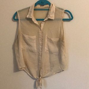 Off white sleeveless top